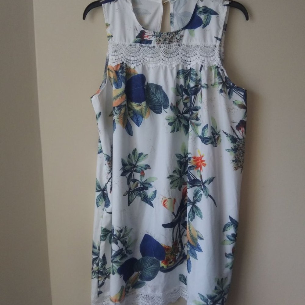 Floral design blouse woman size 5xl